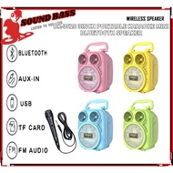 ♞,♘Mini Bluetooth Wireless Colorful Karaoke Bk-3620 3Inch Speaker with Mic rophone