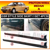 PROTON WIRA SEDAN SALOON WIRA AEROBACK LANCER GSR STYLE SIDE SKIR KEPALA PUTUS (GSR) WIRA SKIRT LIP CAR BODYKIT WIRA GSR