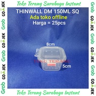 Thinwall food container 150ml kotak SQ/ Cup salad 150ml / Cup puding /