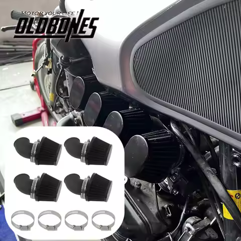 Cafe Racer K Serie For BMW K Series K75 K100 4PCS Air Intake filter Kit Motorcycle Accessories Air C