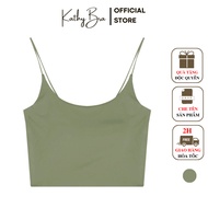 C04 Áo Bra Trơn 2 Dây KATHY BRA Chất Su Mát Dày Màu Basic Dễ Phối Đồ Có Mút Ngực Co Dãn Tốt