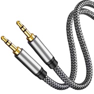 Nylon Braided Aux Cable 1Ft,3.5mm Male to Male Auxiliary Audio Stereo Cord Compatible with Car,Headp
