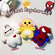 GANTUNGAN [floormiecroche] baymax | Spiderman | Nailong | Amigurumi crochet | Knitted Keychain