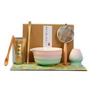 ชุดชงชาญี่ปุ่น (7 ชิ้น) ชุดชงชามัทฉะ ชุดชามมัทฉะ สไตล์ญี่ปุ่น (Chasen) พร้อมที่ตี ไม้ไผ่ matcha bowl