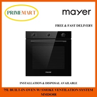 MAYER MMDO8R 75L 60CM BUILT-IN OVEN W SMOKE VENTILATION SYSTEM - 2 YEARS MAYER WARRANTY + FREE DELIVERY