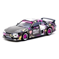 Tarmac Works 1/64 Vertex 日產 Nissan Silvia S14 Sanrio Hello Kitty BLACK CHROME 合金車仔