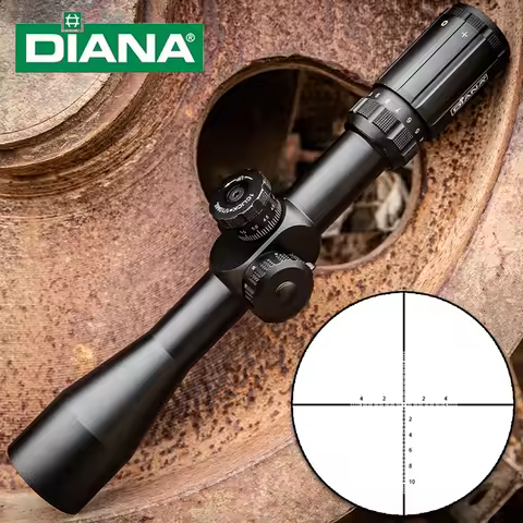 DIANA 4-14x44 FFP First Focal Plane Scope, 4-14x Zoom HD Optical Sight with Side Focus Adjust