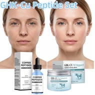 Collagen Boosting Skincare Set​ – GHK-Cu Peptide 50g Face Cream + 30ml Serum (Firming, Anti-Wrinkle,