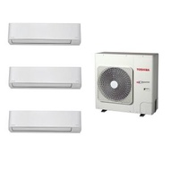 東芝 - TOSHIBA 東芝 RAS4M26S3ACV 變頻淨冷 一拖三分體式冷氣機 3匹拖1匹+1匹+1匹