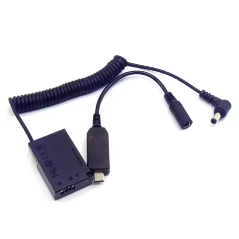 DR-E18 DC Coupler LP-E17 Fake Battery USB C 8.4V Spring Cable for Canon EOS RP 77D R10 250D 800D 850