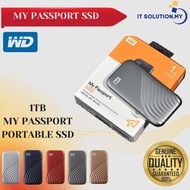 Western Digital 1TB My Passport Portable SSD, 1050MB/s R, 1000MB/s W, Upto 2 Meter Drop Protection, 5Y Warranty TYPE C