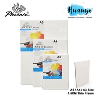 Phoenix Artist Pure Cotton Stretch Canvas (A5 /A4/A3 Size 260GSM Fine Grain Thin Frame) [CS3308SB]