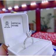 HHJ silver princess stone ring