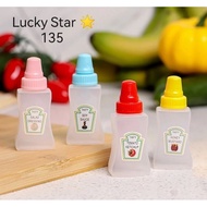 Mini Plastic Sauce Squeeze Bottle Seasoning 1 Set = 4pcs / 迷你酱料瓶 ( Ready Stock )