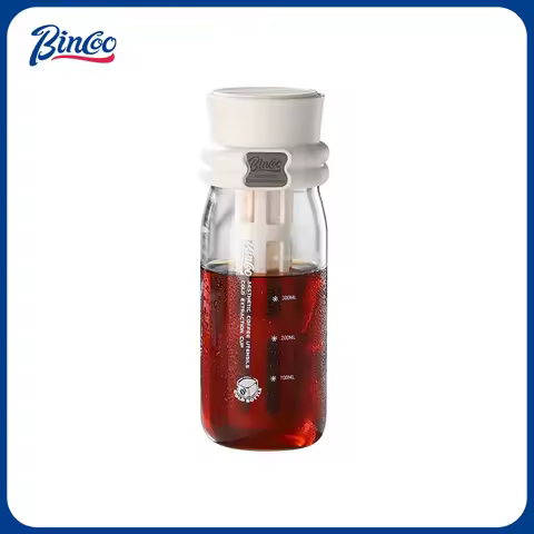 Bincoo 600ML Summer Cold Brew Coffee Maker Coffee Cup Portable Travel Cold Brew Bottle Pitcher Glass