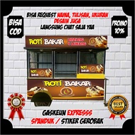 spanduk gerobak jualan roti bakar viral spanduk banner jualan makanan spanduk roti bakar roti kukus 