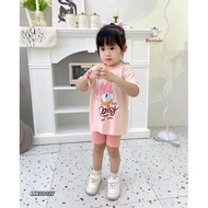 [BERNIE/GENUINE] SHORT-SLEEVE BERNIE DISNEY DUCK SET Shorts FOR GIRLS