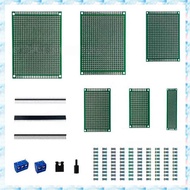 [R Q M U]  Kit 174PCS Double-Sided Circuit Board 2x8/3x7/4/6/5x7/6x8/7x9 Single-Row Pin Configuratio