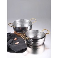 3pcs/box Pot For Ramen Pot Instant Noodle Pot Stainless Steel Ramen Pot Korean Silver /Gold Pot