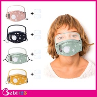 (Free 2 PM 2.5 filters) Baby cloth mask with breathable breathing valve, removable foam visor