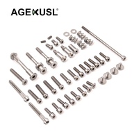 AGEKUSL Bike Bolts Titanium Screws Nuts For Aceoffix C5 T1 Folding Bicycle
