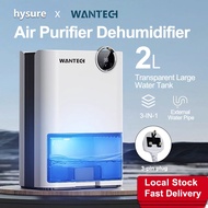 【SG Stock】 Hysure™ Dehumidifier Air Purifier 3 in 1 Air Purifier Dehumidifier 1L/Day Transparent Tan