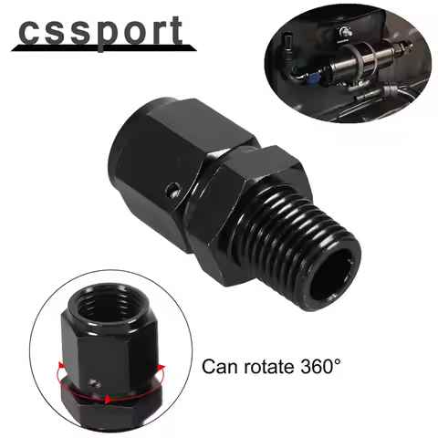 Aluminum Fuel System Straight Adapter AN4 AN6 AN8 Female To 1/4NPT 1/2NPT 1/8 NPT 3/8NPT Male Swivel