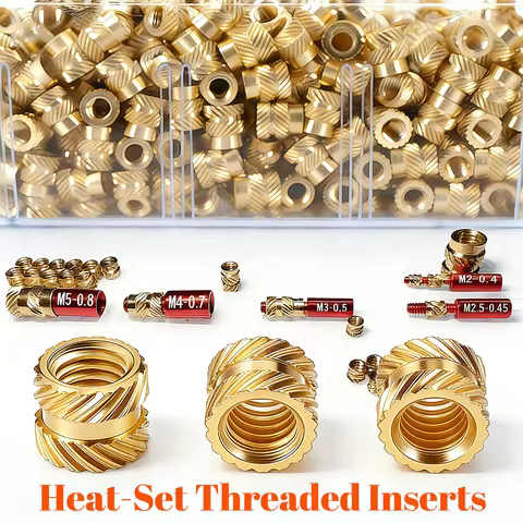 900/550/200Pcs Heat-Set Threaded Inserts M2 M3 M4 M6 Insert by Heat into 3D Printing Component Plast