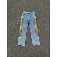 VIFS Drew Smiley Face Patchwork Letter Jeans Unisex