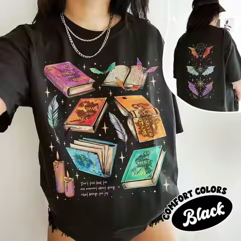 Fan Of ACOTAR Series Two Sided Sweatshirt The Bat Boys Velaris Book Lover Sweater Long Sleeve Fleece