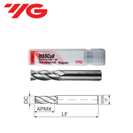 E2412 Endmill 8 4F YG End Mill HSS-CO8 8mm Pisau Cutter Milling