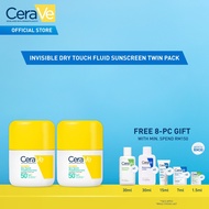 CeraVe Invisible Dry Touch Fluid Sunscreen Twin Pack
