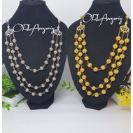 3 tier Dubai necklace/Indian accessories/Indian jewelry