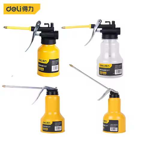 Deli 180ML 250ML 350ML 500ML Long Nozzle Oiler Greasing Oil Can Gear Lubrication High Pressure Pump 