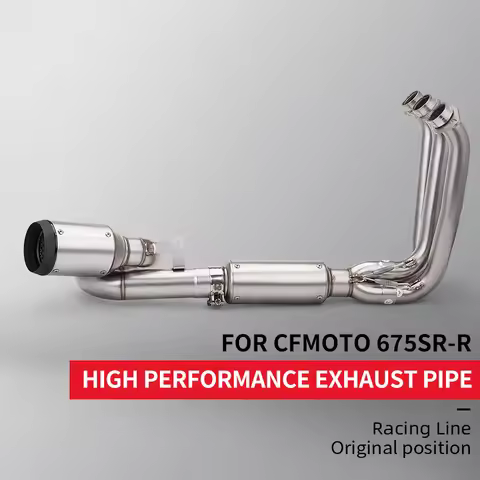 Motorcycle Escape Full Exhaust System Modify For CFMOTO 675SR-R 675SRR 675NK 2024-2025 Racing Front 