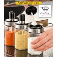 Condiment Bottle Spoon Condiment Tank Integrated Sealing Glass source jar