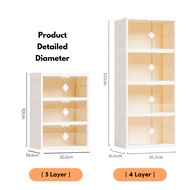 Modern Clear Stackable Shoe Box / Transparent Foldable Shoe Box with Door / Rak Kasut Moden Lutsinar