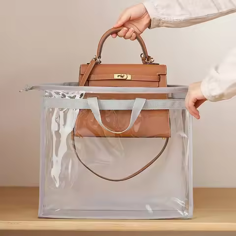 Moistureproof Dust-proof Wardrobe Closet Hanging Storage Bag Transparent Sundry Shoe Wardrobe Closet