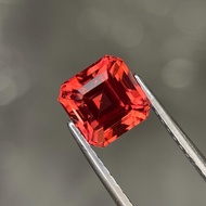 2.7 Ctw Lab Grown Padparascha Pink Sapphire (Czochralski) Asscher Cut Shape 7 (mm)