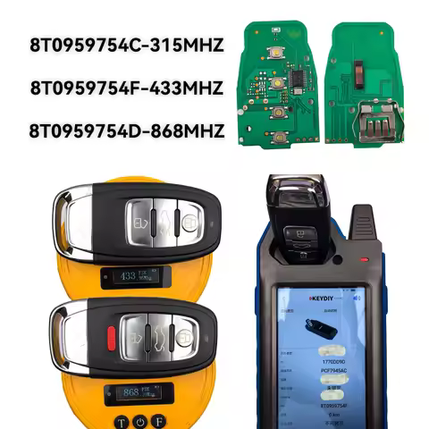 Semi Keyless Smart Remote Key 3/4 Button 315/433/868MHZ 8T0 959 754C/754F/754D For Audi Q5 A4L A5 A6