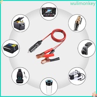 WU Alligator Clamp to Male  Lighter Extension Cable Car  to Car Power Adapter Plug Socket Cord for w