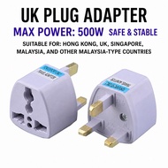Universal UK Plug Travel Adapter (3-Pin) – 500W Safe Converter