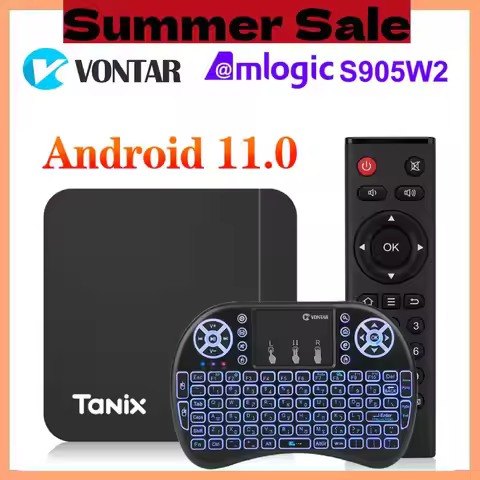 Smart TV Box Android 11 Tanix W2 Amlogic S905W2 Android 11.0 Media Player H.265 AV1 Dual Wifi HDR 10
