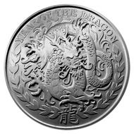 2012 Somaliland Lunar Series Dragon 1 oz .999 Silver Coin 1oz