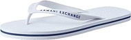 A|X Armani Exchange Men's Thong Sandal Flip-Flop, White, 46 Medium EU (13 US), White, 46 Medium EU (13 US)