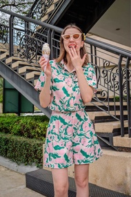 Lalada Clothing BloomingShort กางเกงขาสั้น ซิปหลัง