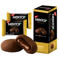 Indonesia Imported Snacks Sandwich Cookie Biscuits Li Cheese NEXTAR Soft Heart Brownie Flavor 112g/b