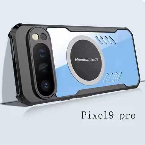 Phone Caes For Google Pixel 9 8 7 6 Pro XL Car Magnetic Sheet Clear Heat Dissipation Case For 8A 7A 