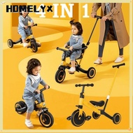 HOMELYX Baby Tricycle, 4 in 1 Mode Sturdy Kids Bicycle, Upgraded Detachable with Push Handle Multifu