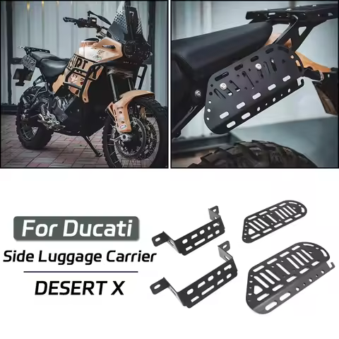 For Ducati Desert X Motorcycle Luggage Carrier Rack Mounting Holder Saddlebag Side Box Bracket DESER